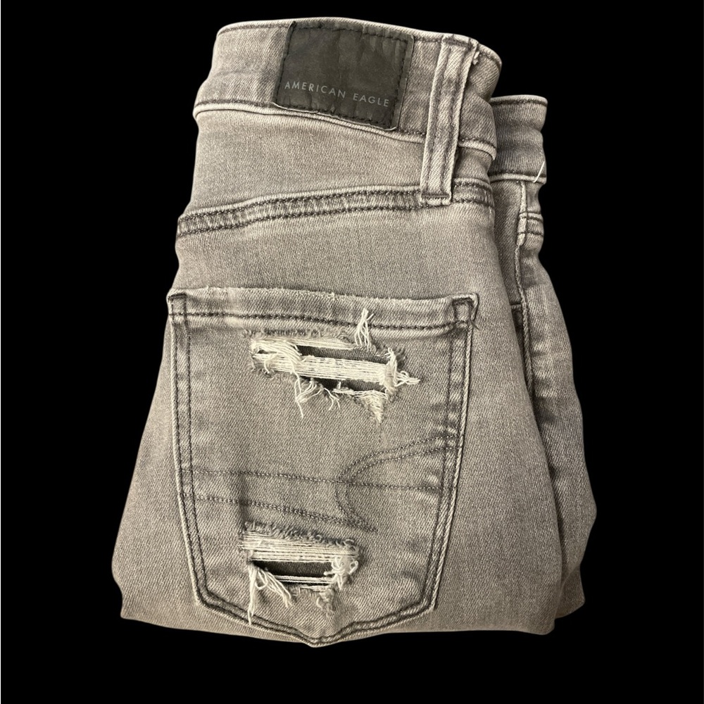 American Eagle Outfitters Ripped Gray Skinny Jeans